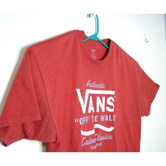 Vans Off The Wall Mens Red Large Graphic T-Shirt Tee XXL Skater Boarder Vtg - Picture 3 of 10